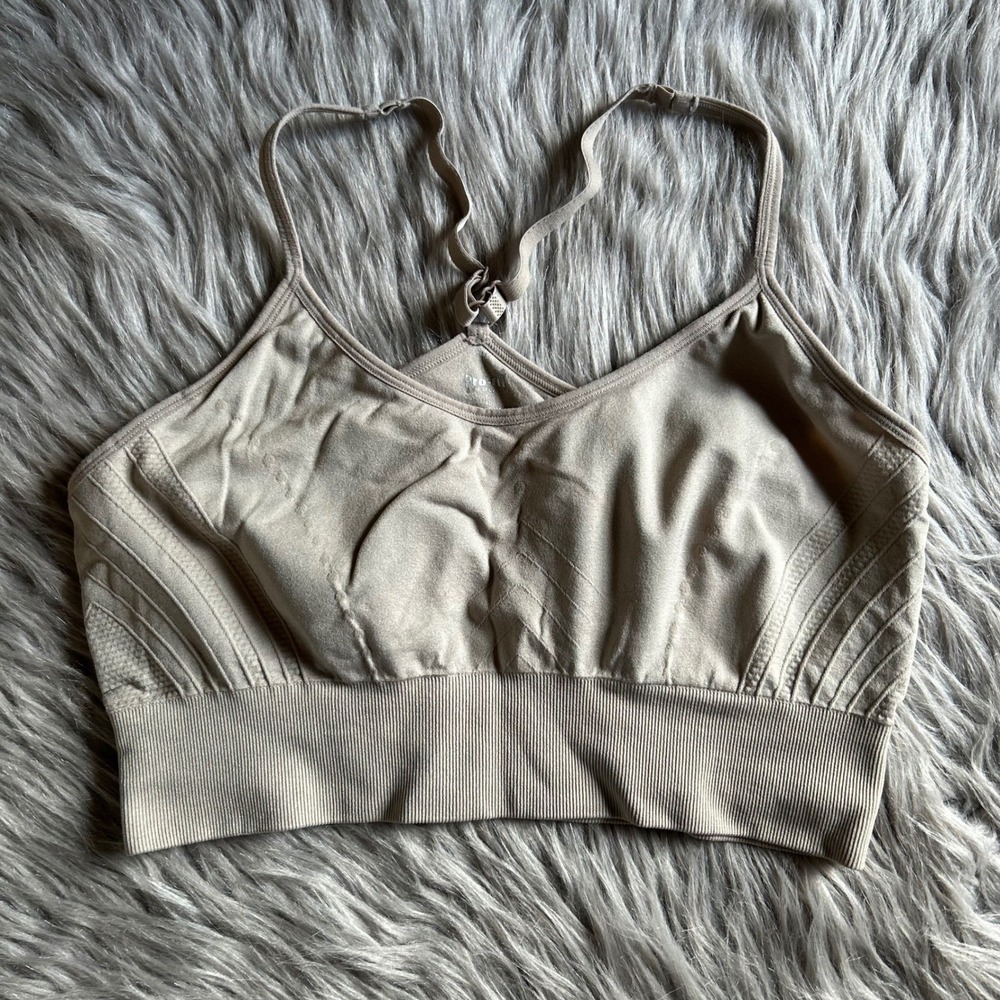 Pro-Fit Seamless Wireless Sports Bra Womens Size Large Wirefree Stretchy